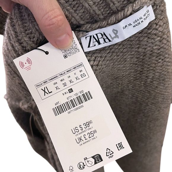 Zara Gray Short Sleeve Cardigan - Picture 5 of 7